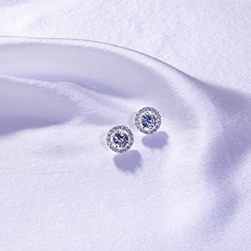 Earrings Holy Stud Earrings for Girls/Women, Sliver Gold Wedding Earrings for Bridesmaids - color: Halo Shape|Silver