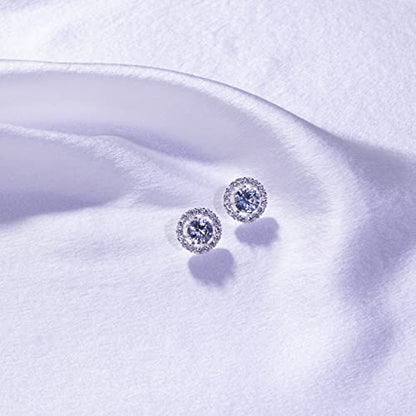 Earrings Holy Stud Earrings for Girls/Women, Sliver Gold Wedding Earrings for Bridesmaids - color: Halo Shape|Silver