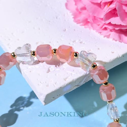 jasonking Butterfly Crystal Stretch Bracelet for Women,Birthday Gift for Mothers,Mother's Day gift - color: light yellow
