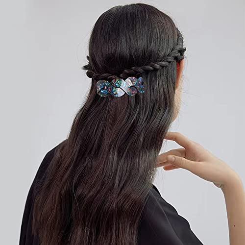 Mistofu Women's Hair Barrettes - Elegant French Retro Accessories for Thick Hair Daily Wear (3pcs Large) - color: mahua10