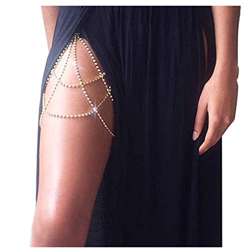 Sexy Rhinestone Body Chain Jewelry - Thigh and Leg Chain Bracelet for Party Beach Accessories