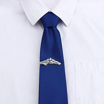 HAWSON 2 inch Tie Clip for Men-Novelty Sport Necktie Bar Clip,Tie Pin,Special Interesting Gift for Men - style: Horse's head