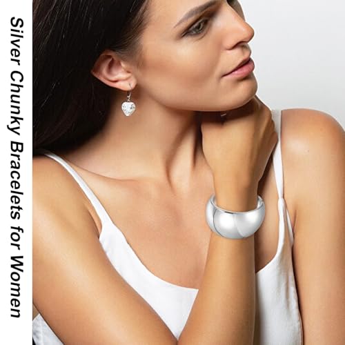 YMBYCM Gold Chunky Bangle Bracelets for Women | Trendy Wide Chunky Cuff Bracelets Wrap Bracelet Fashion Jewelry Accessories - color: C-G3