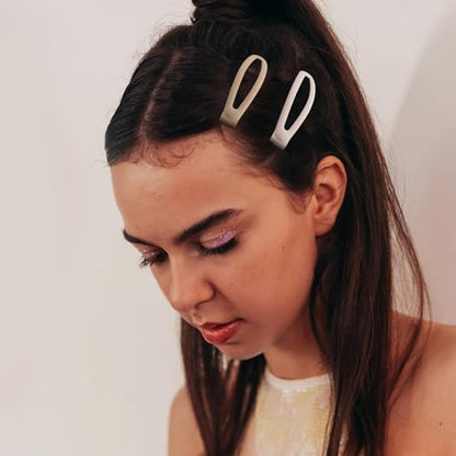 16 PCS Snap Hair Clips Metal Barrettes for Women Non Slip Barrettes for Thick and Thin Fine Hair,Matte Black Brown Beige,2.36 x 0.43 Inches. - color: Matte Black Brown Beige