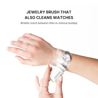 Shinery Radiance Brush Jewelry Cleaning Brush and Watch Cleaning Brush for Rings Diamonds and Watches Soft Bristle Brush Safe for Gold Silver and Gemstones Precision Cleaning Tool