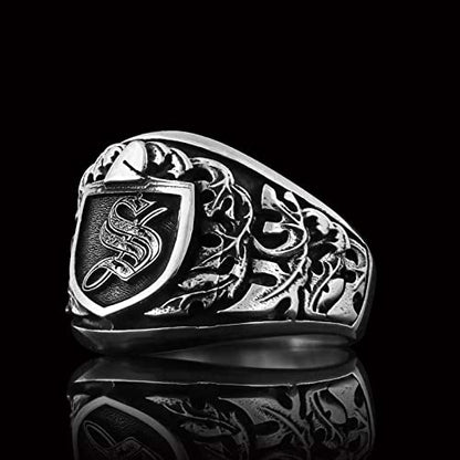 Engraved Initial Signet Ring, Monogram Letter Ring, Handmade Letter Ring, Personalized Gift for Him, Customized Name Ring, Initial Ring