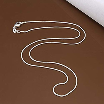 Fashion 925 Sterling Silver 1mm Snake Chain Necklace Jewelry Chain 16" - 30" for Men & Women (28 Inches) - size: 28 Inches