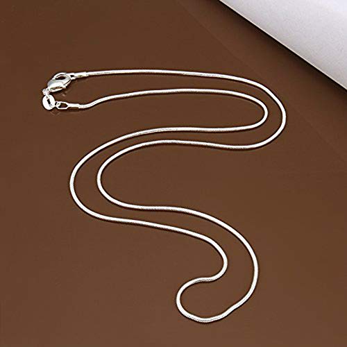 Fashion 925 Sterling Silver 1mm Snake Chain Necklace Jewelry Chain 16" - 30" for Men & Women (16 Inches) - size: 16 Inches