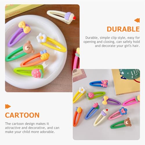 10Pcs Cartoon Fruit Hair Clips for Hair Accessories Set with Mixed Cute Barrettes Small for Little Everyday Use