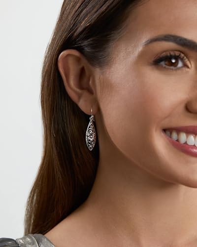 Milla Boho Earrings for Women Dangling - color: Oxidized Filigree