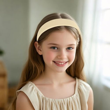 Wecoe Headbands for Women 4pcs Neutral Wide Headbands Non Slip Fashion Head Bands Comfortable Hairbands Fall Winter Hair Accessories for Women & Girls