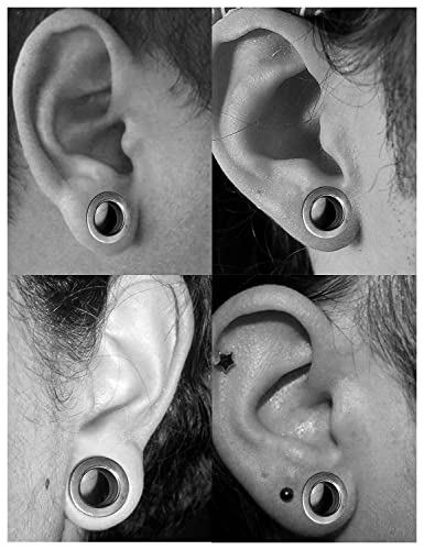 Vsnnsns 14G 12G 8G 6G 4G 2G 0G 00G Stainless Steel Ear Tunnels Screw Fit Ear Plugs Tunnels Gauges Set 1.6MM 2MM 3MM 4MM 5MM 6MM 8MM 10MM - color: 00G-10mm