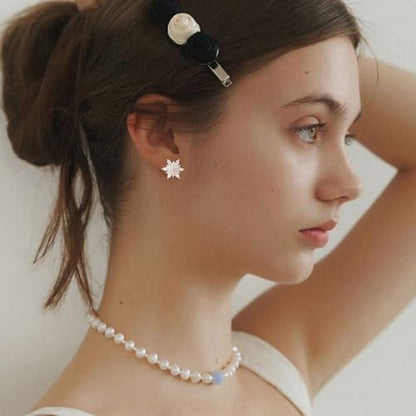 Crystal Flower Burst Stud Earrings Elegant Hypoallergenic Large Big Sparkly CZ Cubic Zirconia Rhinestone Earrings Bridal Wedding Party Prom Costume Jewelry for Women Birthstone Birthday Gift - color: White
