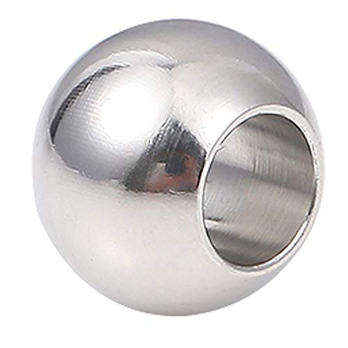 Stainless Steel Spacer Beads 9x7mm Round Loose Charm Caps Beads for DIY Jewelry Making 20pcs with 4.5mm Hole - color: 9x7mm 4.5mm