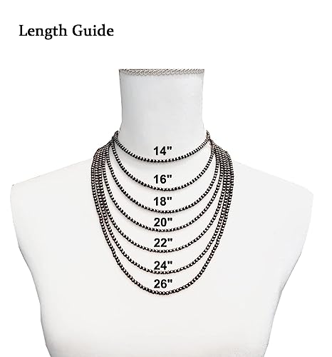 Western Jewelry Navajo Pearl Necklace for Women Handmade Long Boho Turquoise Pearls Layered Necklaces for Cowgirls - color: 2 Pearl Necklaces and 1 Paperclip Necklace