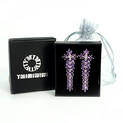 Earrings Holy Stud Earrings for Girls/Women, Sliver Gold Wedding Earrings for Bridesmaids - color: Long Floral|Silver