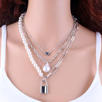 NEWITIN 61 Pieces Rose Gold Jewelry Set for Women Fashion Costume Jewelry | Bohemian Jewelry, Inlaid Cubic Zirconia, Gold Plated Necklace Bracelets Rings Earrings Set for Women Party Daily, Women Gifts - color: Silver