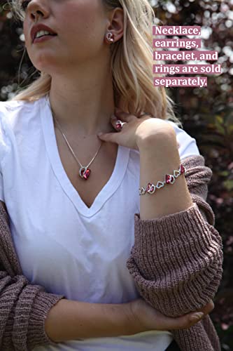 Leafael Infinity Love Women's Adjustable Crystal Heart Ring with Birthstone Crystals Healing Stones, Jewelry Gifts for Women, Birthdays Valentine's Day, Silver-Tone, Open End, Size 6.5-8 - color: 03a-October-Compassion-Tourmaline Pink