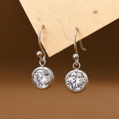 Surgical Steel Hypoallergenic Hoop Earrings for Women - Huggie Dangle CZ Cartilage Earrings - color: Stainless Steel