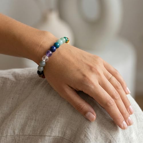 Crystal Cross Bracelet for Women and Men, Gift Jewelry Jewelry Gift | natural stone beads, crystal beads, cross design, inspirational style, birthday gift, bracelet jewelry for casual styling - color: colors