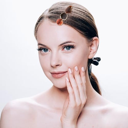 Abaodam 6pcs Geometric Acrylic Marble Hair Clips Set, ’ Snap Barrette Hairpin Accessories for Styling and Daily Wear