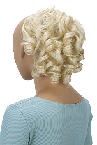 CAISHA Hairpiece Scrunchy Updo Bridal Hairstyles Voluminous Curly Messy Bun Light Blonde G30L - color: light blonde #613A G30L