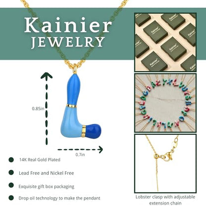 Kainier Bubble Letter Initial Necklace for Women, Colorful Balloon Alphabet Name Pendant Dainty Cute 14K Gold Plated Necklaces Jewelry Gifts… - color: Colourful, style: L