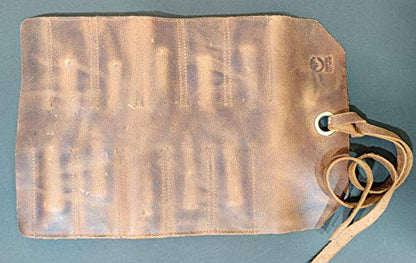Leather Tool Roll Up Pouch - Leather Tool Wrench Roll/Chisel Bag by Rustic Town | Fit Carving & Hand Tools up to 9 inches, Compact Carry for Woodworkers, Electricians and DIY Projects, Secure Tie Closure - style: 10 Slots(medium)