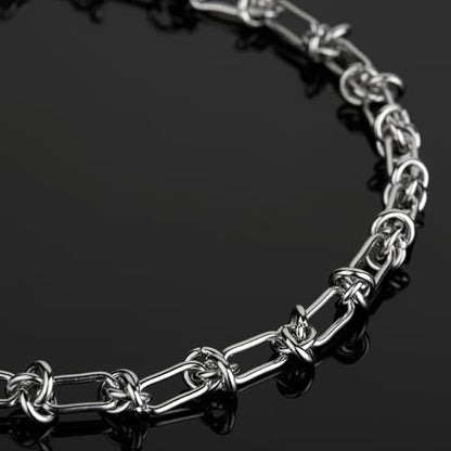 UMAOKANG Stainless Steel Chain for Jewelry Making Buckles Link Chains | 2 Meters Paperclip Chain on Spool Jewelry Making Chains DIY Supplies Findings - color: Knot (Steel)