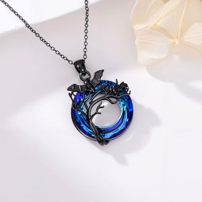 Sterling Silver Halloween Necklace Gothic Jewelry Gifts for Women Men - style: Bat