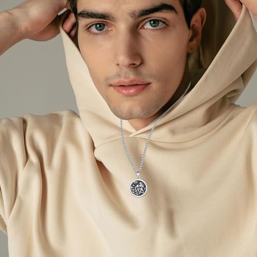 925 Sterling Silver Zodiac Constellation Necklaces for Men Women | Retro,Daily,Birthday, Graduation,Horoscope,Zodiac Sign,Hypoallergenic,with Jewelry Box - style: 1- Aquarius (A-Retro Jan.20-Feb.18)