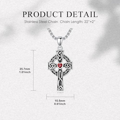 Cross Necklace for Men Women 925 Sterling Silver Cross Pendant Necklace Christian Religious Jewelry Gifts for Anniversary - color: 8-Celtic cross-1