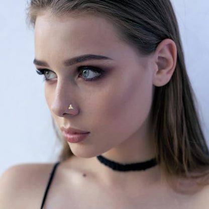 23-40 Pcs Gold Nose Rings & Studs - 18G & 20G Nose Piercing Jewelry - L Shape, Hoop & Screw Body Jewelry for Women & Men - color: Gold-G-24pcs