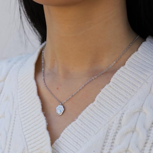 RZKING Silvery Necklace for Women, Gifts for Friend Mom Daughter Teacher - style: Paw Print