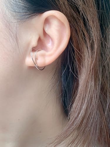 Ear Cuffs Non Piercing Dainty Cartilage Helix Ear Wrap Hypoallergenic Adjustable Clip On Earrings for Women - color: Silver Helix