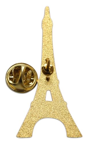 Novel Merk Landmark & Iconic Structures – Cultural Lapel Pin, Hat Pin & Tie Tack Set - with Clutch Back (3- Eiffel Tower)