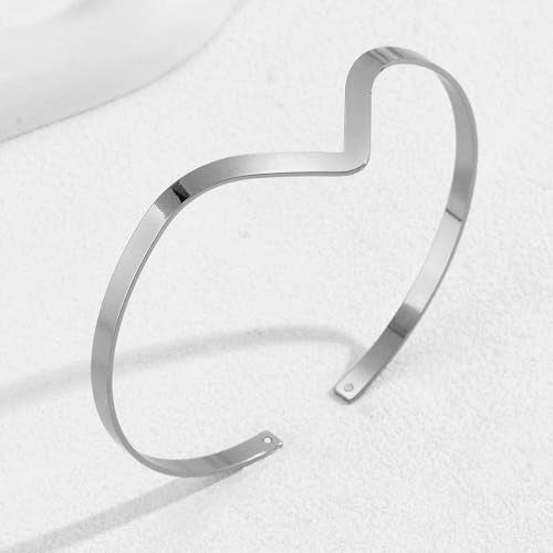 Harry and Henry Arm Cuff Gold Upper Arm Jewelry for Women Adjustable Open Cuff Bangle Bracelets Armband Jewelry Summer Outfits for Women 2026 - color: B:Silver Arm Cuff