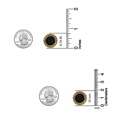 LeCalla 925 Sterling Silver Men's Cufflink | Silver Cufflinks For Men Jewelry | 14K Gold-Plated Cufflinks Business Wedding Shirt Accessories Gift for Son, Father, Husband - style: Glitter Greek-Key