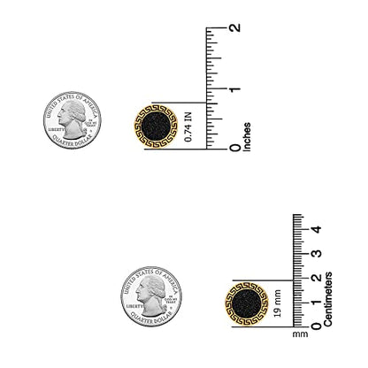 LeCalla 925 Sterling Silver Men's Cufflink | Silver Cufflinks For Men Jewelry | 14K Gold-Plated Cufflinks Business Wedding Shirt Accessories Gift for Son, Father, Husband - style: Glitter Greek-Key