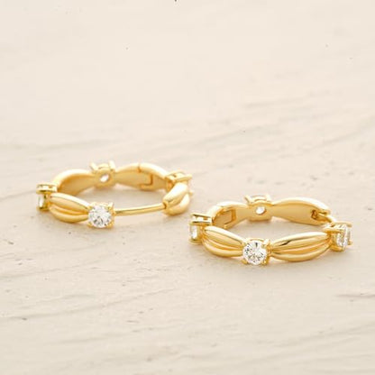 MYEARS Women Earrings Gold Huggie Hoop 14K Small Simple Hypoallergenic Everyday Jewelry - style: Knot