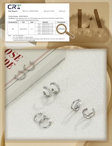 LOLIAS 4 Pairs Ear Cuffs Non Piercing - 14K Gold Plated Ear Cuff Earrings for Women Ear Cuff for Non Pierced Ears Clip on Cartilage Earring Adjustable Fake Earrings Set - style: Double-White Gold Plated