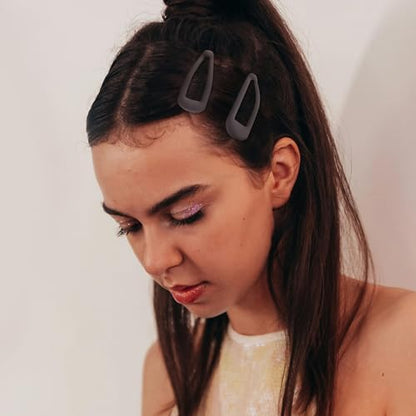 Small Hair Barrettes For Women No Slip Metal Snap Clips For Thin And Fine Hair,Matte Dark Brown,20 PCS,1.97 x 0.5 Inch. - color: Matte Dark Brown