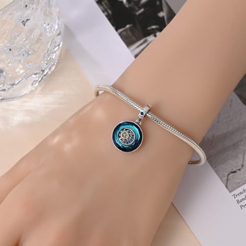 Pandach 925 Sterling Silver Charms Beads for Bracelets and Necklaces Butterfly and Headphones Pendants Clover Charms Jewelry Gift for Women - style: Star and Moon Charms