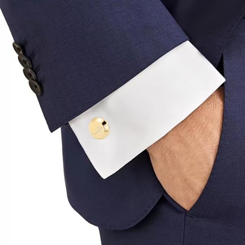 GWD Cufflinks for Men Stainless Steel Initial Cuff Links Alphabet Letter A-Z Groom Father Gift - style: J