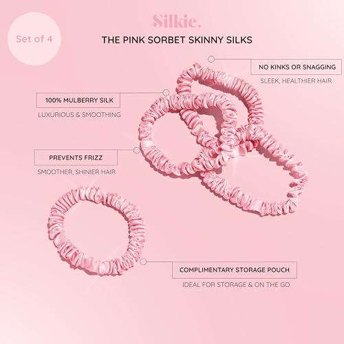 SILKIE x4 Set 100% Pure Mulberry Silk (Pink Sorbet) - color: Pink Sorbet