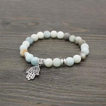 Women Beaded Bracelet Set | Colorful Boho Stackable Trendy Design with Crystal Accents Multilayer Bangle Bracelet | Fashion Stretch Braclets Jewelry for Women - color: Stone