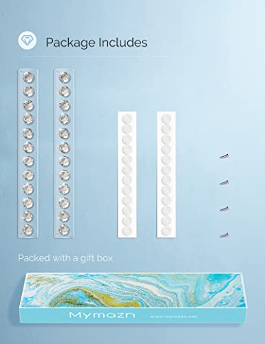 Mymazn 2 Pack Acrylic Necklaces Holder Hanging Jewelry Organizer Wall Mounted Necklace Hangers with 12 Hooks, Clear Jewelry Hangers for Necklace Organizer for Girls Women, Necklace Hooks for Wall | Acrylic Jewelry Hanger with 12 Hooks, Jewelry Hooks for N