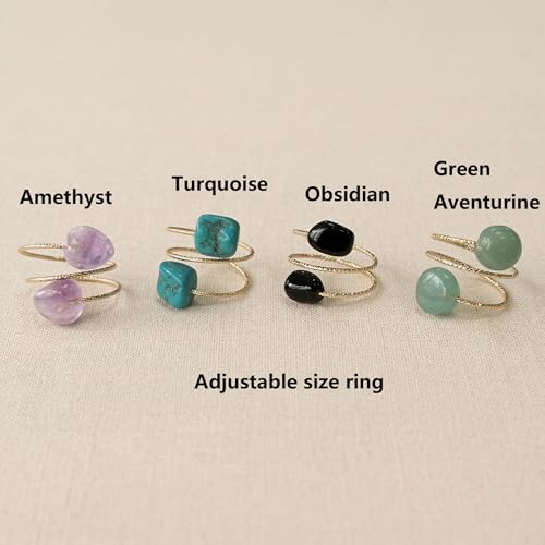 Turquoise Ring, Gold Adjustable Ring with Free Form Turquoise Stones, Handmade Western Rings for Women