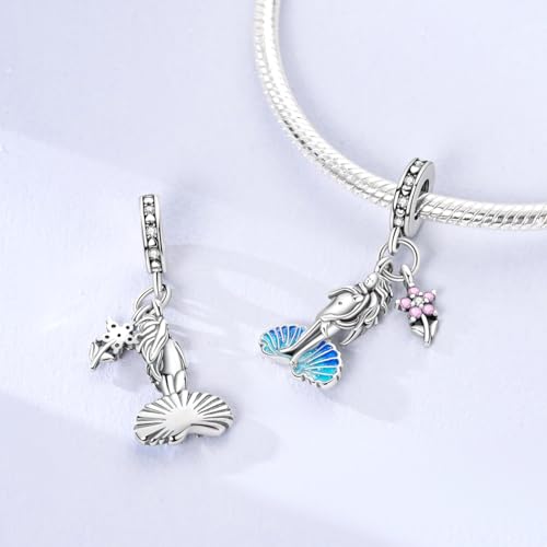 Hapour 925 Sterling Silver Charm for Bracelet Necklace Women Pendant Beads | Virgin Mary Charm, Religious Cross Heart Dragon European Jewelry Mom Charm - color: Birth of Venus