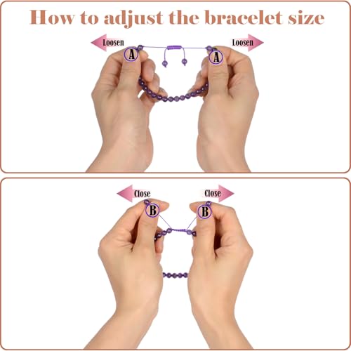 LPBeads Handmade Size Adjustable Natural Stone Bracelet